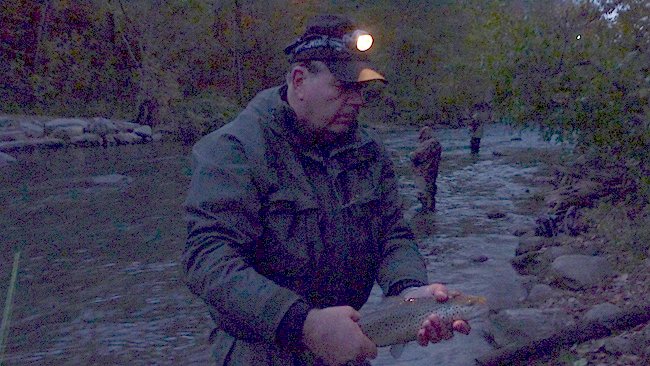 Dave with an early am brown.JPG